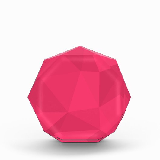 Rosa, coole, einzigartige, trendige Dreieck-Abbild Fotoblock (Vorderseite)