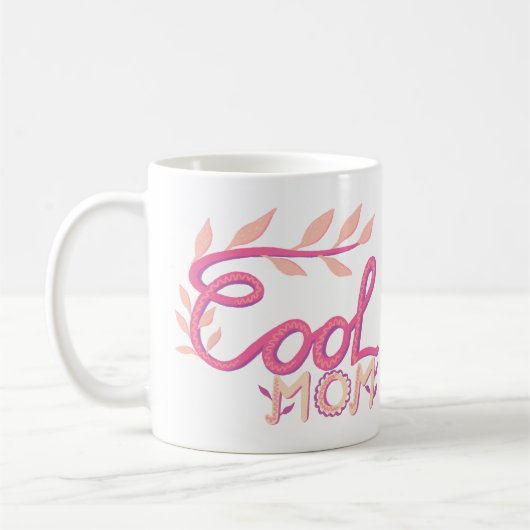 Rosa Coole Mama Handschrift Muttertag Kaffeetasse (Links)