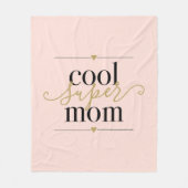 Rosa Coole Super Mama Moderne Elegant Fleecedecke (Vorderseite)