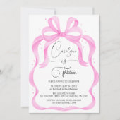 Rosa Coquette 13. Geburtstag Einladung (Vorderseite)