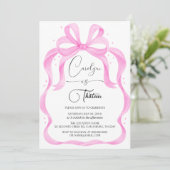 Rosa Coquette 13. Geburtstag Einladung (Stehend Vorderseite)