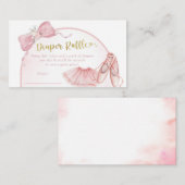 Rosa Coquette Ballerina Kinderdusche Windschutzsch Begleitkarte (Vorne/Hinten)