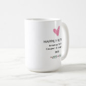 Rosa Coquette Bogen nicht mein Problem Kaffeetasse (VorderseiteRechts)