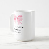 Rosa Coquette Bogen nicht mein Problem Kaffeetasse (Vorderseite Links)