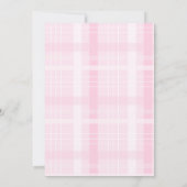 Rosa Coquette Bow Abschluss Einladung (Rückseite)