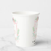 Rosa Coquette Bow | Abschluss Jahr Wappen Pappbecher (Rechts)