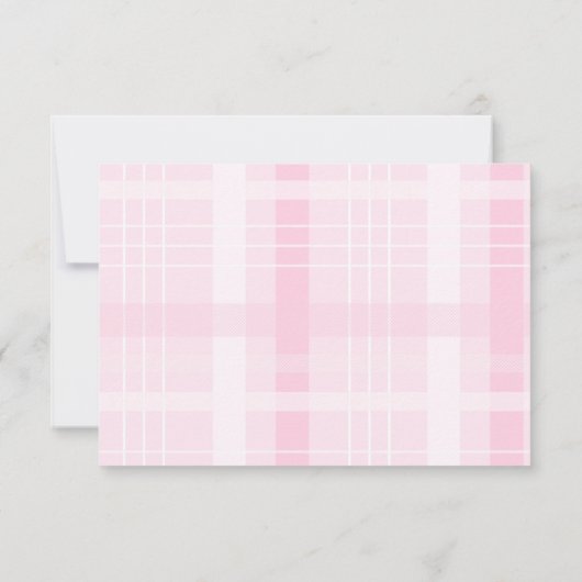 Rosa Coquette Bow Abschluss RSVP Karte (Rückseite)