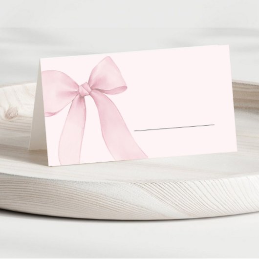 Rosa Coquette Bow Ausfüllen Platzkarte