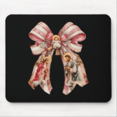 Rosa Coquette Bow Ba Mousepad (Vorne)