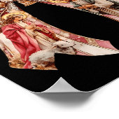 Rosa Coquette Bow Ba Poster (Ecke)