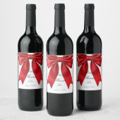 Rosa Coquette Bow Baby Dusche Lebensmitteletikett Weinetikett (Flaschen)