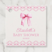 Rosa Coquette Bow Babydusche