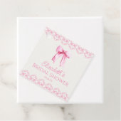 Rosa Coquette Bow Brautparty Geschenkanhänger (Beispiel)