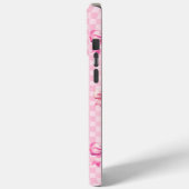 Rosa Coquette Bow Checkerboard Case-Mate iPhone Hülle (Rückseite / Links)