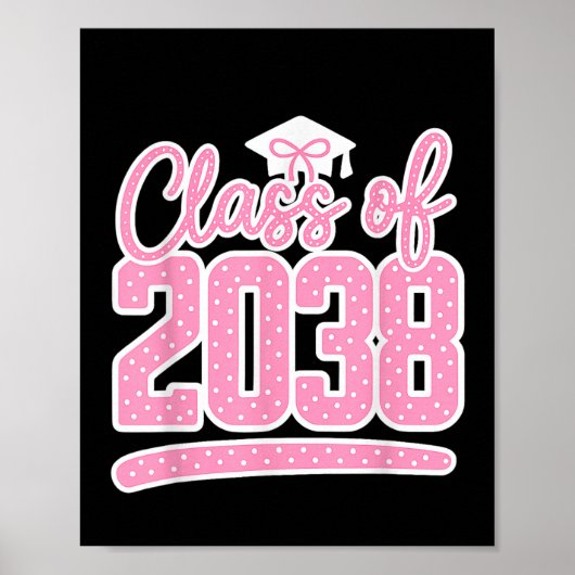 Rosa Coquette Bow Cl von 2038 wächst mit mir Kinde Poster (Vorne)