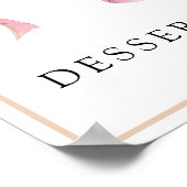 Rosa Coquette Bow Desserts Unterschreiben Poster (Ecke)