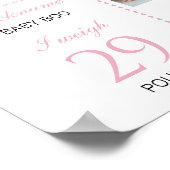 Rosa Coquette Bow Erstes Jahr Foto Meilenstein Poster (Ecke)