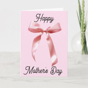 Rosa Coquette Bow Happy Mother Day Karte