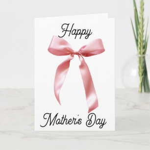 Rosa Coquette Bow Happy Mother Day Karte