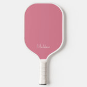 Rosa Coquette Bow Individuelle Name Pickleball Schläger (Rückseite)