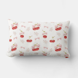 Rosa Coquette Bow Kirschraum Dekoration, Kirsche Lendenkissen