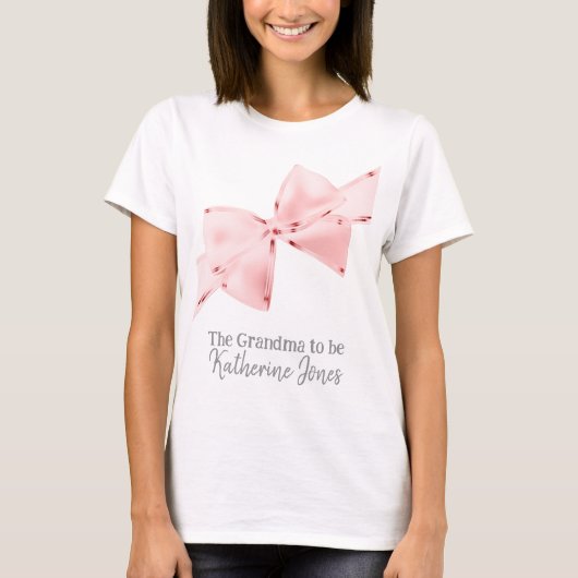 Rosa Coquette Bow Oma zum T - Shirt (Vorderseite)