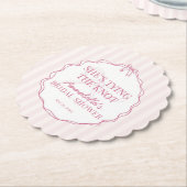 Rosa Coquette Bow Pastell Brautparty Brunch Untersetzer (angewinkelt)