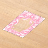 Rosa Coquette Bow Ribbon Toile de Jouy Baby Dusche Acryleinladungen (Ablage )