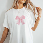 Rosa Coquette Bow T - Shirt