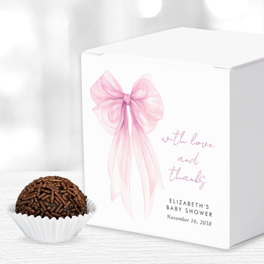 Rosa Coquette Bow Watercolor Girl Dusche Geschenkschachtel