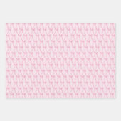 Rosa Coquette Bows Galentine Ribbbons Geschenkpapier Set (Vorderseite 2)
