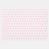 Rosa Coquette Bows Galentine Ribbbons Geschenkpapier Set (Vorderseite)