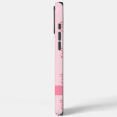 Rosa Coquette Bows Moderner Personalisierter Name  Case-Mate iPhone Hülle (Rückseite / Links)