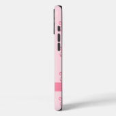 Rosa Coquette Bows Moderner Personalisierter Name  Case-Mate iPhone Hülle (Rückseite / Links)