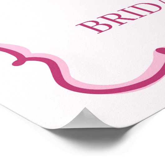 Rosa Coquette Cherry Cake Brautparty Willkommen Poster (Ecke)