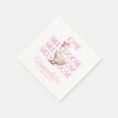 Rosa Coquette Ein Albernes GänserGirl 1. Geburtsta Serviette (Ecke)