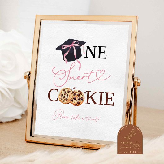 Rosa Coquette Ein Smart Cookie-Zeichen Poster