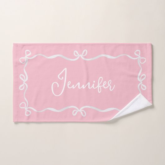 Rosa Coquette Handtuch, Individuelle Name Handtuch (Handtuch)
