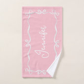 Rosa Coquette Handtuch, Individuelle Name Handtuch (Handtuch)