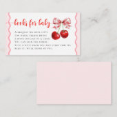 Rosa Coquette Herry Babydusche Bücher für Baby Begleitkarte (Vorne/Hinten)