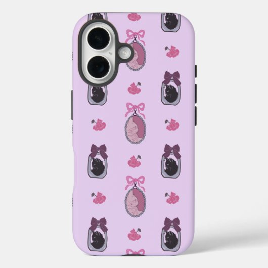Rosa Coquette Kat iPhone 16 Fall Case-Mate iPhone Hülle (Rückseite)