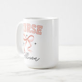 Rosa Coquette Nurse Tasse, Medizinstudium Grad Ges Kaffeetasse (Vorderseite Links)
