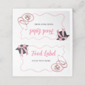 Rosa Coquette Nurspital Abschluss Food Label Terminkarte (Außenseite Aufgefaltet)