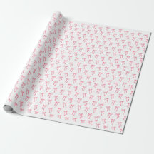Rosa Coquette Ribbon Wrapping Paper