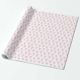 Rosa Coquette Ribbon Wrapping Paper Geschenkpapier
