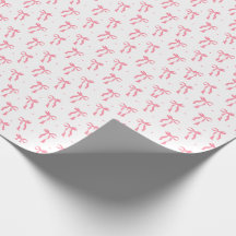 Rosa Coquette Ribbon Wrapping Paper