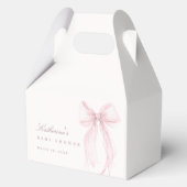 Rosa Coquette-Schleife Baby Shower Geschenkschachtel (Vorderseite)