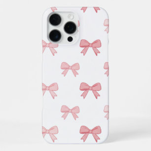 Rosa Coquette-Schleifen-Muster Elegantes Handyhüll iPhone 16 Pro Max Hülle