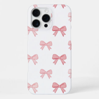 Rosa Coquette-Schleifen-Muster Elegantes Handyhüll iPhone 16 Pro Max Hülle