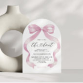 Rosa Coquette Sie bindet das Brautparty des Knoten Einladung